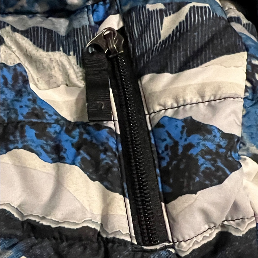 The North Face Blue, Black, and White Patterned Jacket - Picture 4 of 4